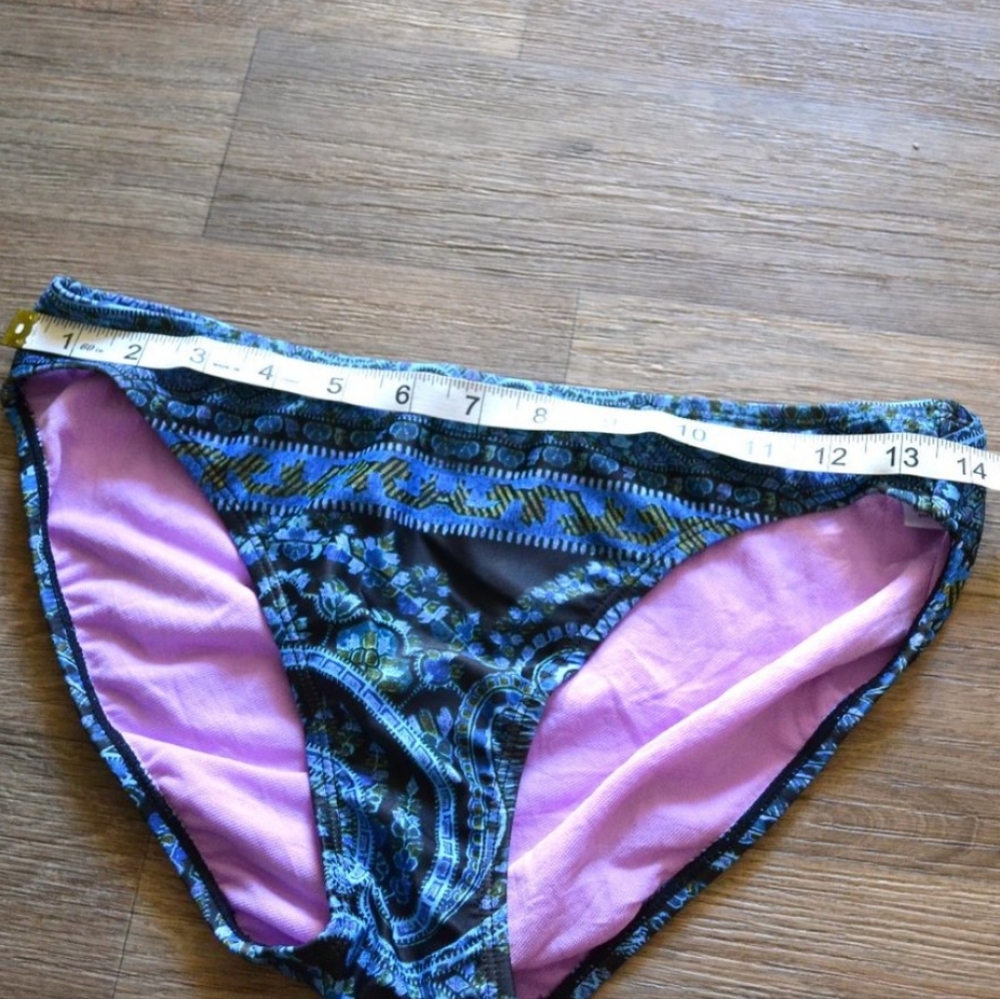 Athleta Tankini Swim Halter Top Paisley and Black Women Size 38 B/C Med Bottoms - Picture 12 of 12